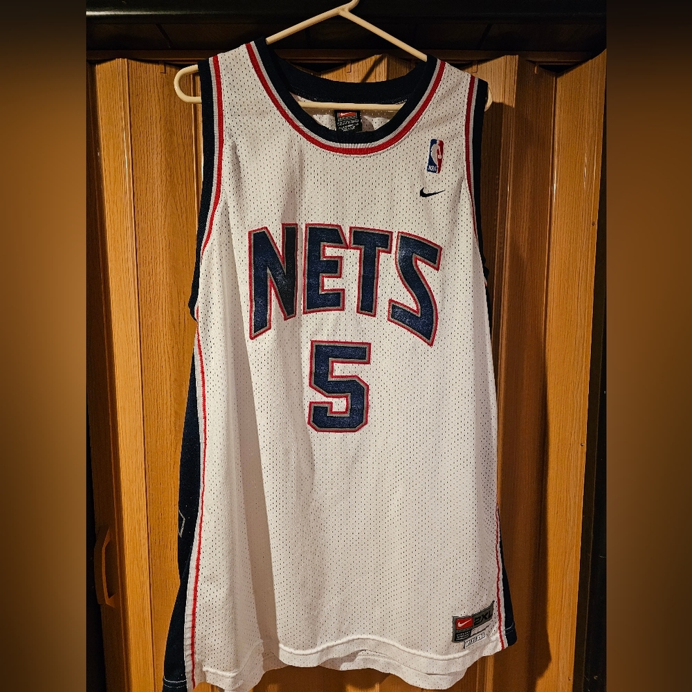 Vintage Jason Kidd # 5 NBA New Jersey Nets  Home Jersey Mens 2XL Nike Brooklyn